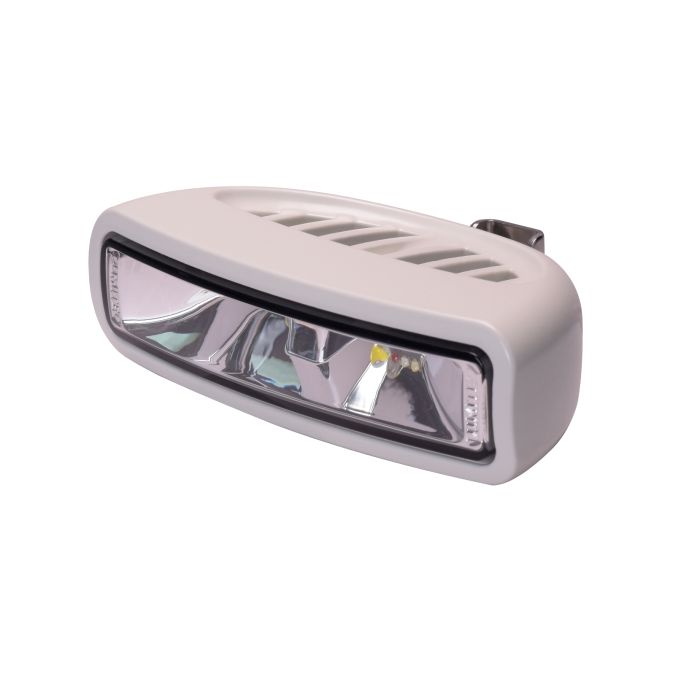 Lumitec Caprera3 Bracket-Mount LED Flood Light, Spectrum Halo, White Housing, 1200 Lumens, IP67, 12/24VDC