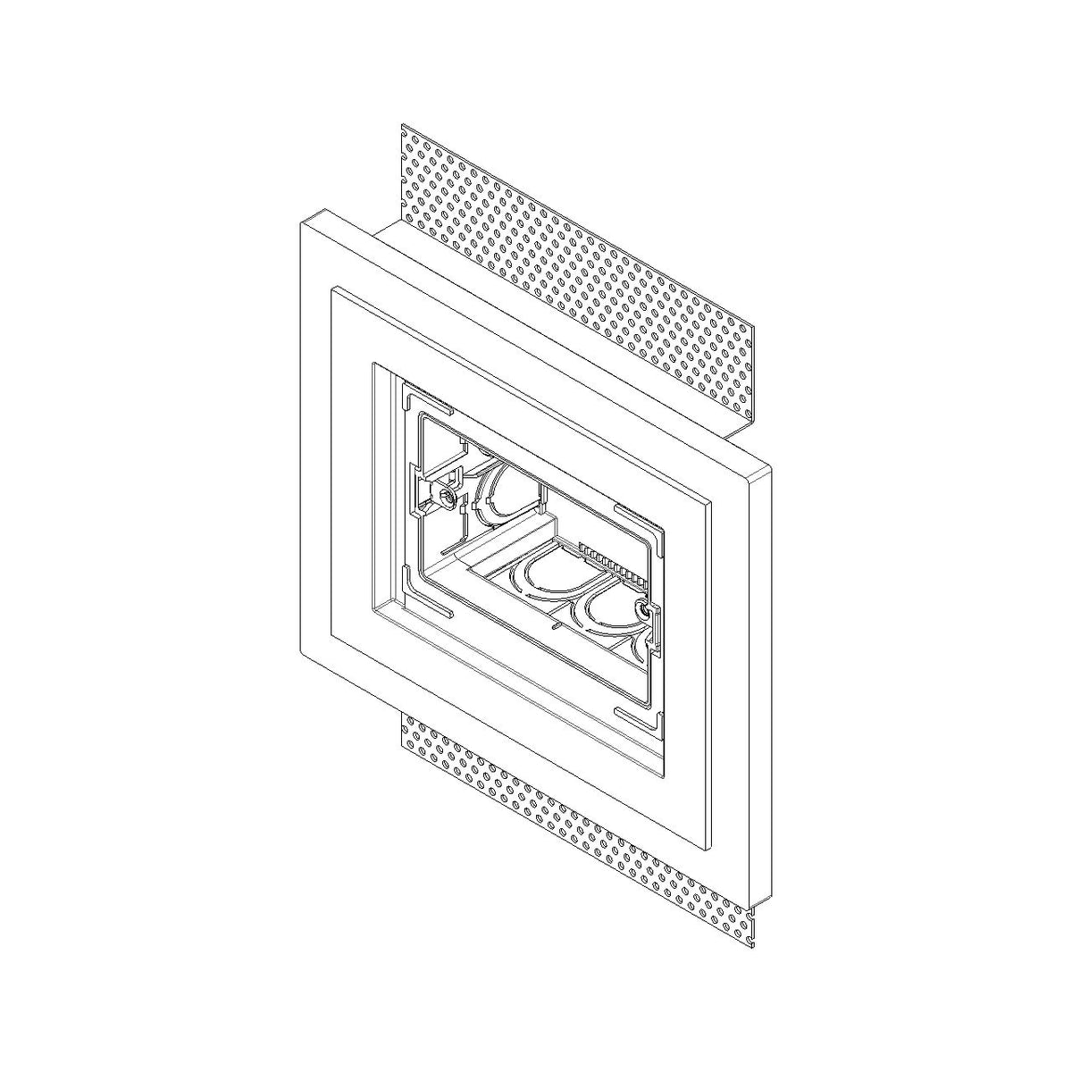 Vimar Exé 3-Module Flush Mounting Box, For Hollow Walls, GW 960C