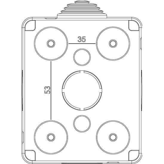 Vimar Isoset IP40 1-Module Surface Enclosure, For Eikon and Plana, Grey