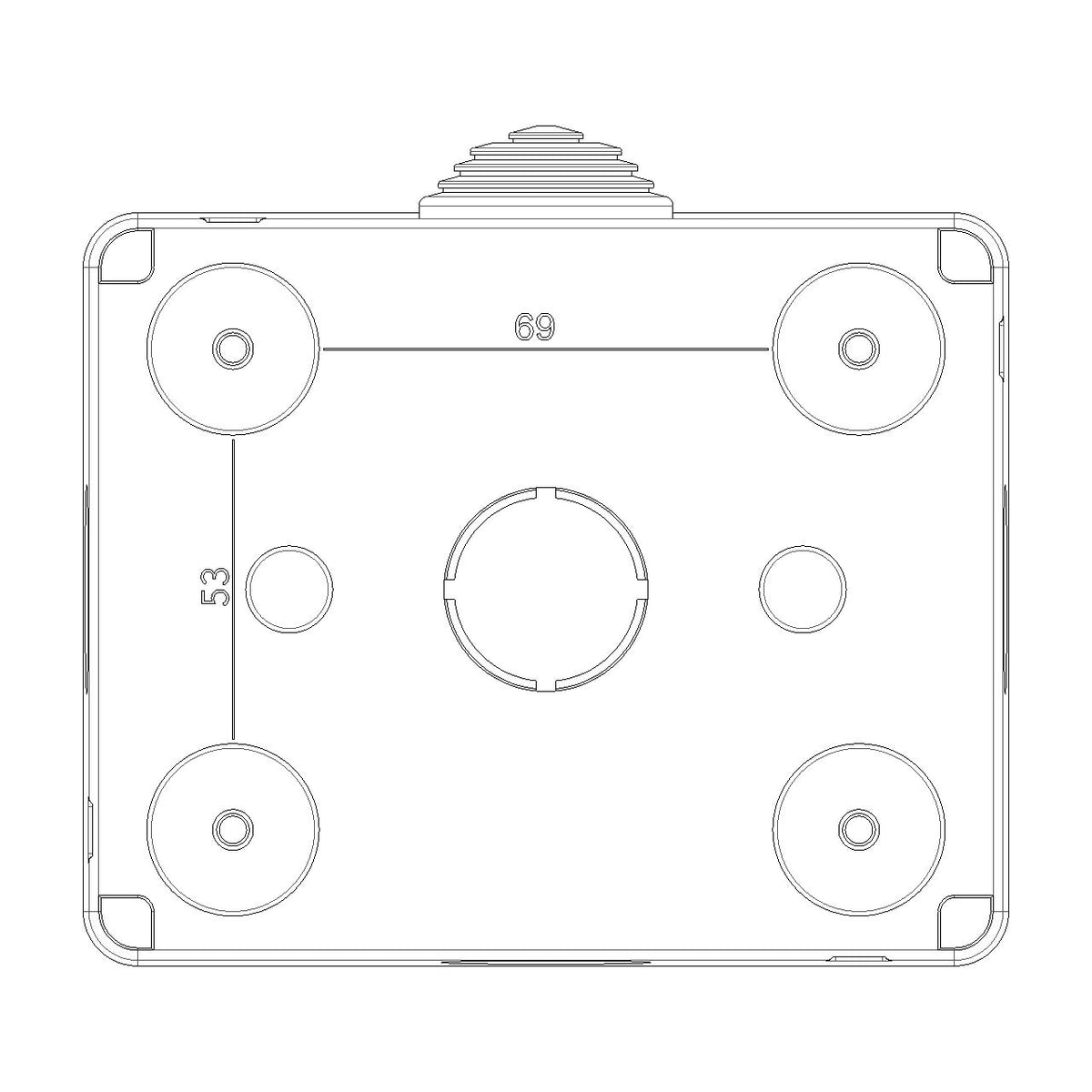 Vimar Isoset 3-Module Surface Enclosure, For Eikon & Plana, IP40