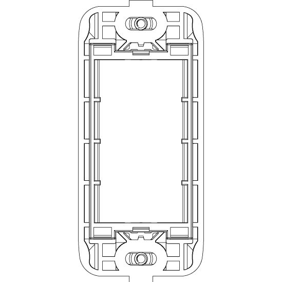 Vimar Eikon 1-Module Panel Mounting Frame, With Screws, Thermoplastic