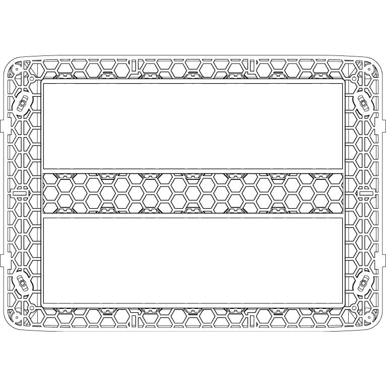 Vimar Eikon Mounting Frame, For V71320/V71620/V71720 Flush or 09920 Surface Boxes, 14 (7+7) Modules, Screws Included