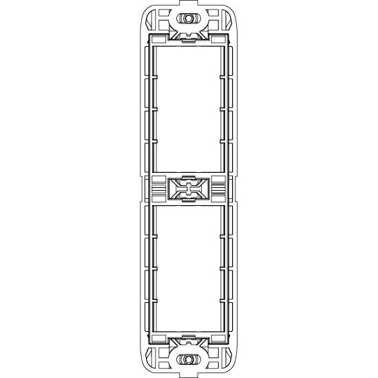 Vimar Eikon 2-Module Panel-Mount Frame, With Screws, Thermoplastic