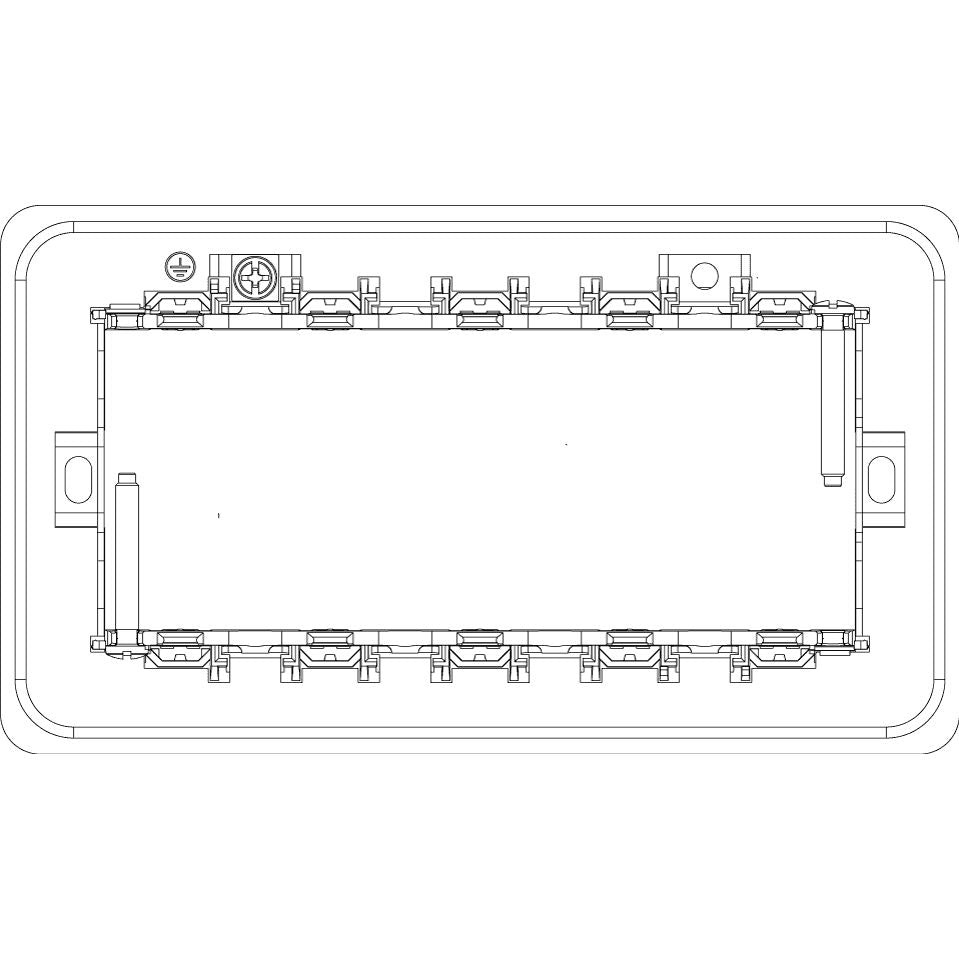 Vimar Eikon 5-Module Mounting Frame, For British Standard Boxes