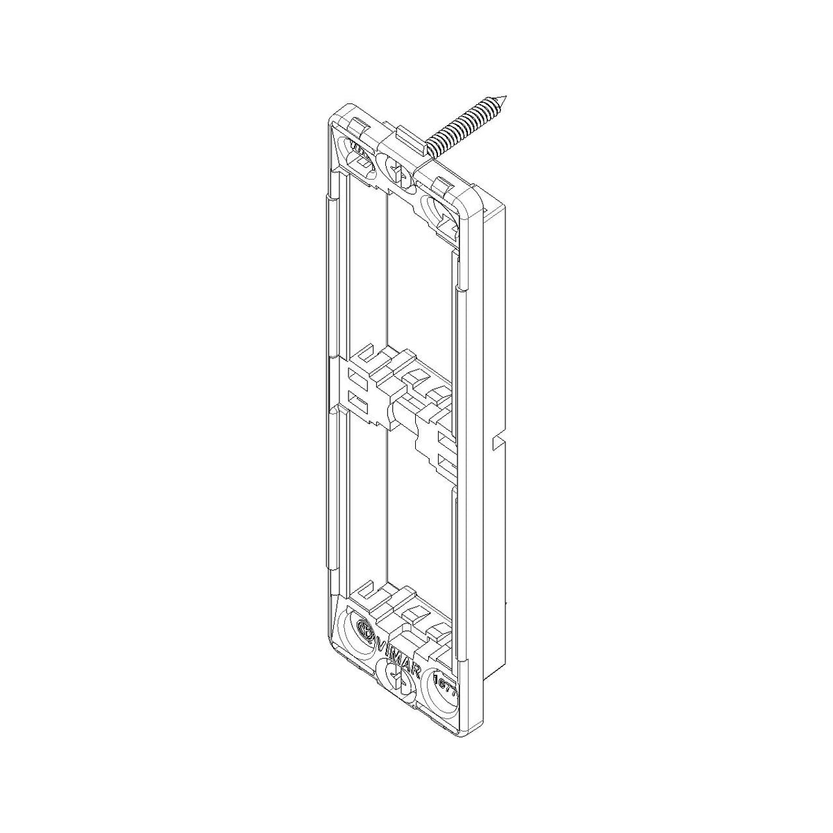Vimar Idea 2-Module Flush Panel Mounting Frame, With Screws, Grey