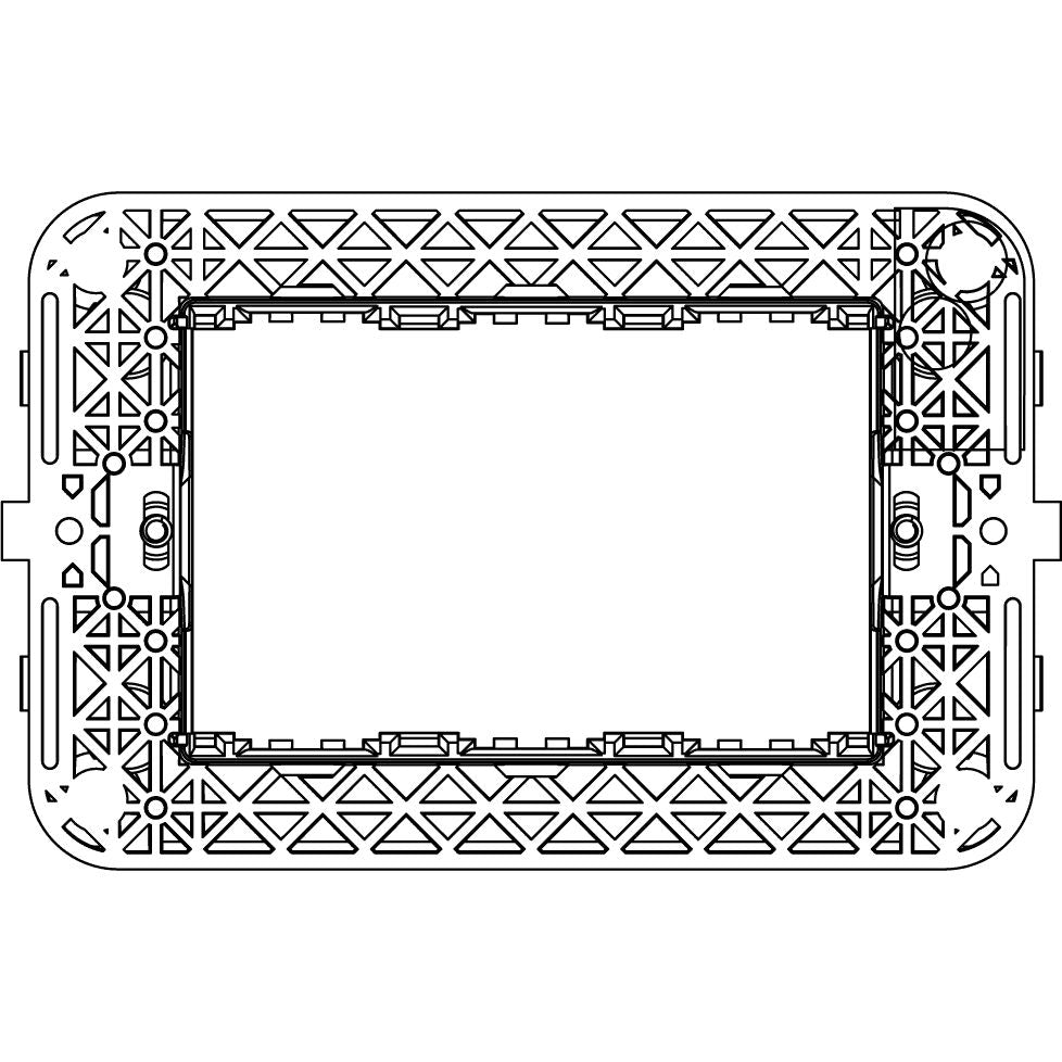Vimar Idea 3-Module Mounting Frame, With Screws, 60 x 97 mm, Grey
