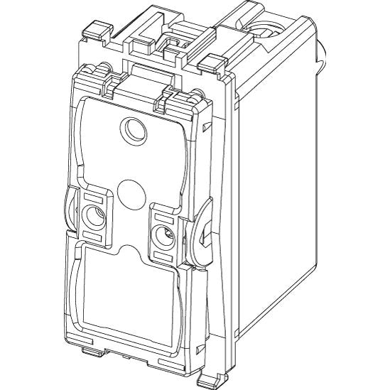 Vimar Eikon Push Button Mechanism, For 1-3 Module Button, 1P NO, 10A 250V, Lightable, IP40