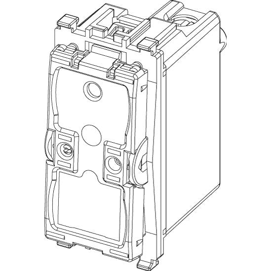 Vimar Eikon 1-Way Switch Mechanism, 16AX 250V, Lightable, Anthracite, IP40