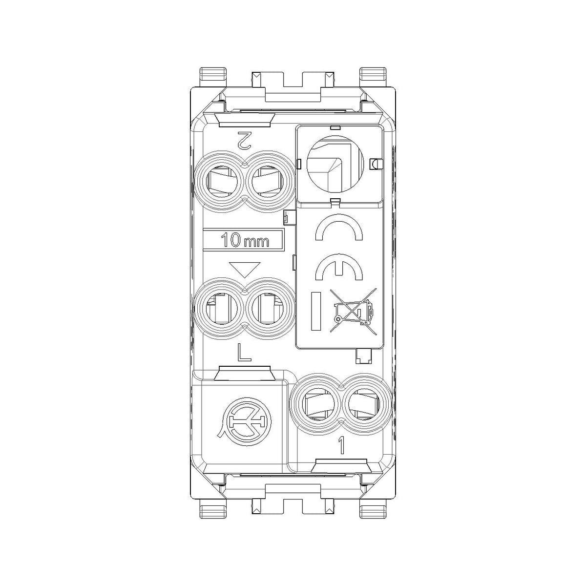 Vimar Eikon 2-Way Switch Mechanism, 1P, 16AX, 250V, Lightable, IP40