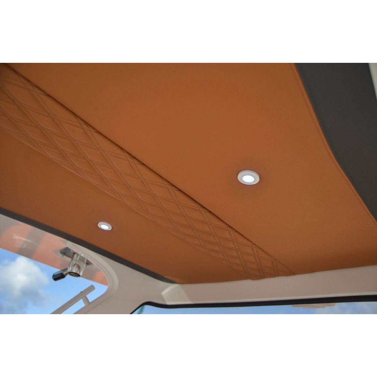 Lumitec Orbit Flush Mount LED Down Light, 10-30V DC, IP67, White/Red/Blue, Black Finish