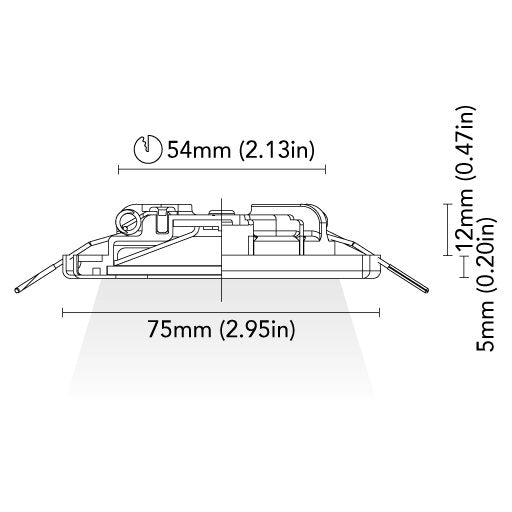 BCM - ORLANDO 75 Downlight - Stainless Steel, 8-32V, IP66, 2W