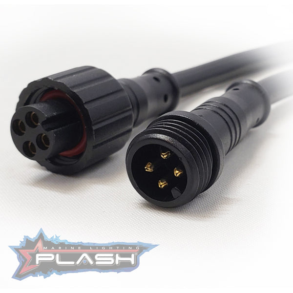 Plash - Waterproof Connector - Pigtail Kit for RGB, 4 Pin (PW-4PIN-PIGTAIL)