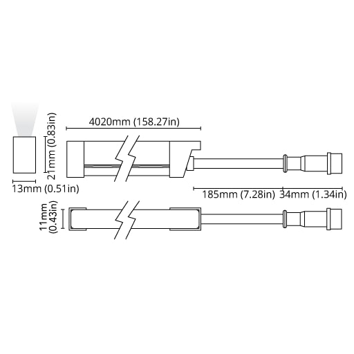BCM - Wave Neonflex Side - 1M, 2700K, 24V, IP68 (BCM3404-27G3MT1)