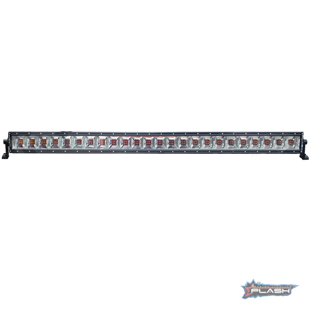 Plash - 40" Fishing Light Bar - Black, 400W, Warm White, 3000K, 22950lm, 9-36V, IP69K (XX-40-WW)