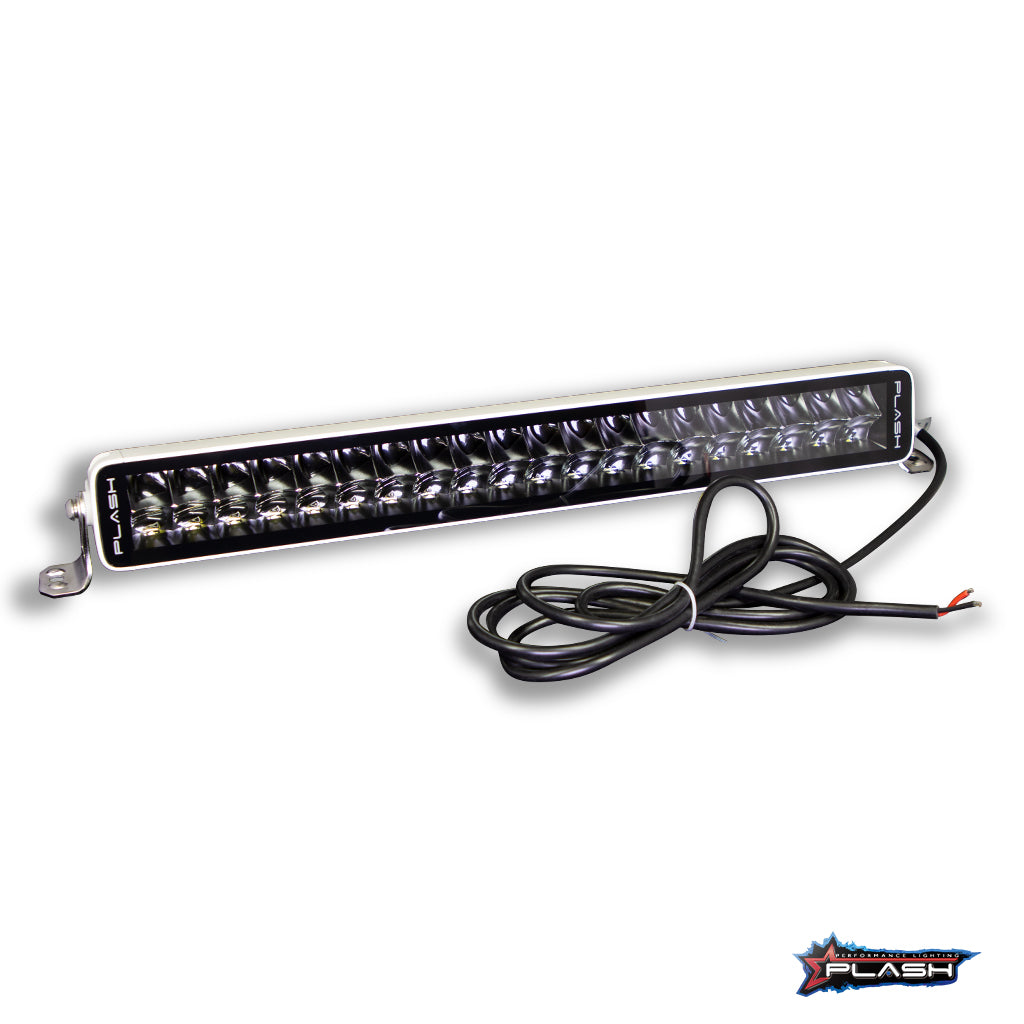 Plash - X2-Series 20" LED Light Bar - White, 16,800lm, 9-32V, 200W, IP67, 6000K, Cool White (X2-20-WHT)