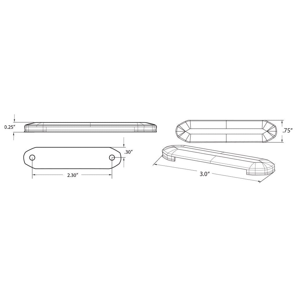 Plash - PADRE LED Courtesy Light - IP67, 10-28V, 124lm