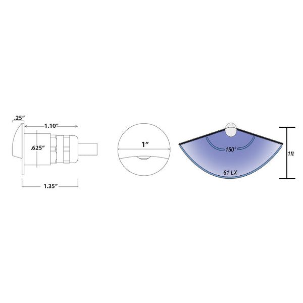 Plash - LED Step Light - Stainless Steel, RGB, 12V, IP68 (DL-SS-RGB)