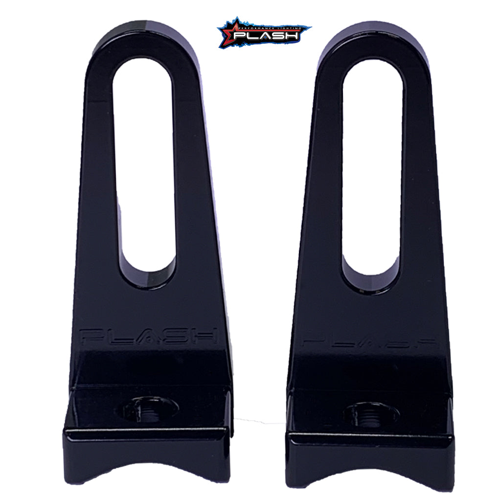 Plash - Billet Aluminum Light Bar "L" Mount - 0.375" Slot, Pair
