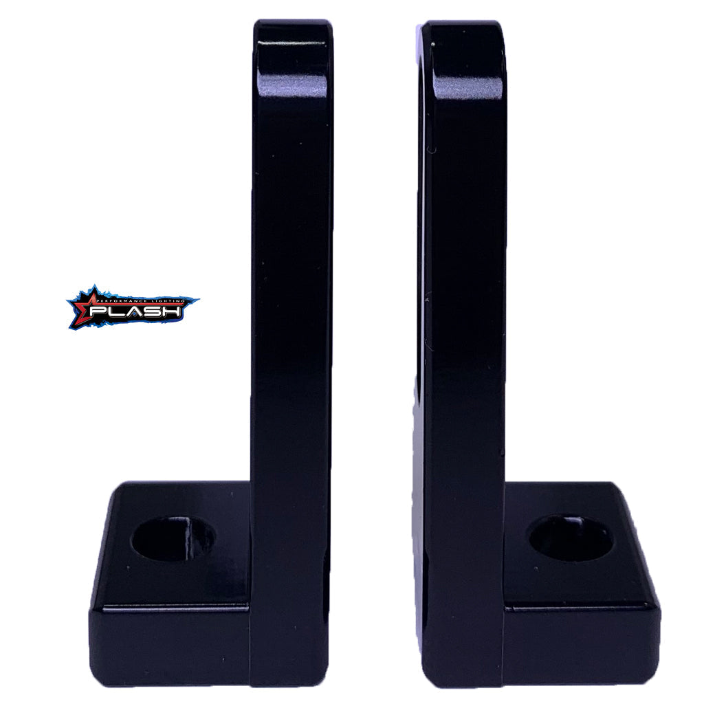 Plash - Billet Aluminum Light Bar "L" Mount - 0.375" Slot, Pair