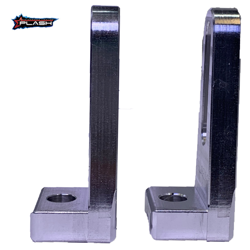 Plash - Billet Aluminum Light Bar "L" Mount - 0.375" Slot, Pair