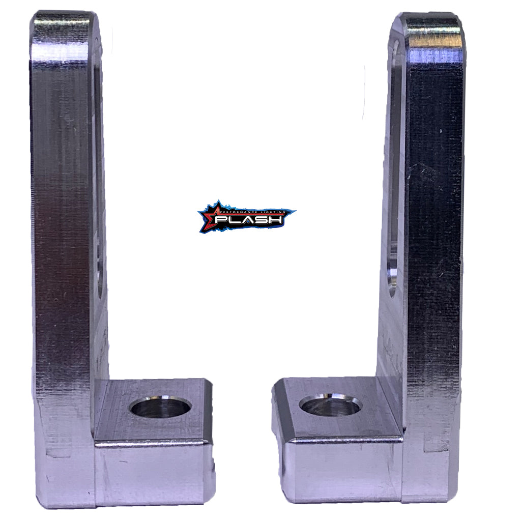 Plash - Billet Aluminum Light Bar "L" Mount - 0.375" Slot, Pair