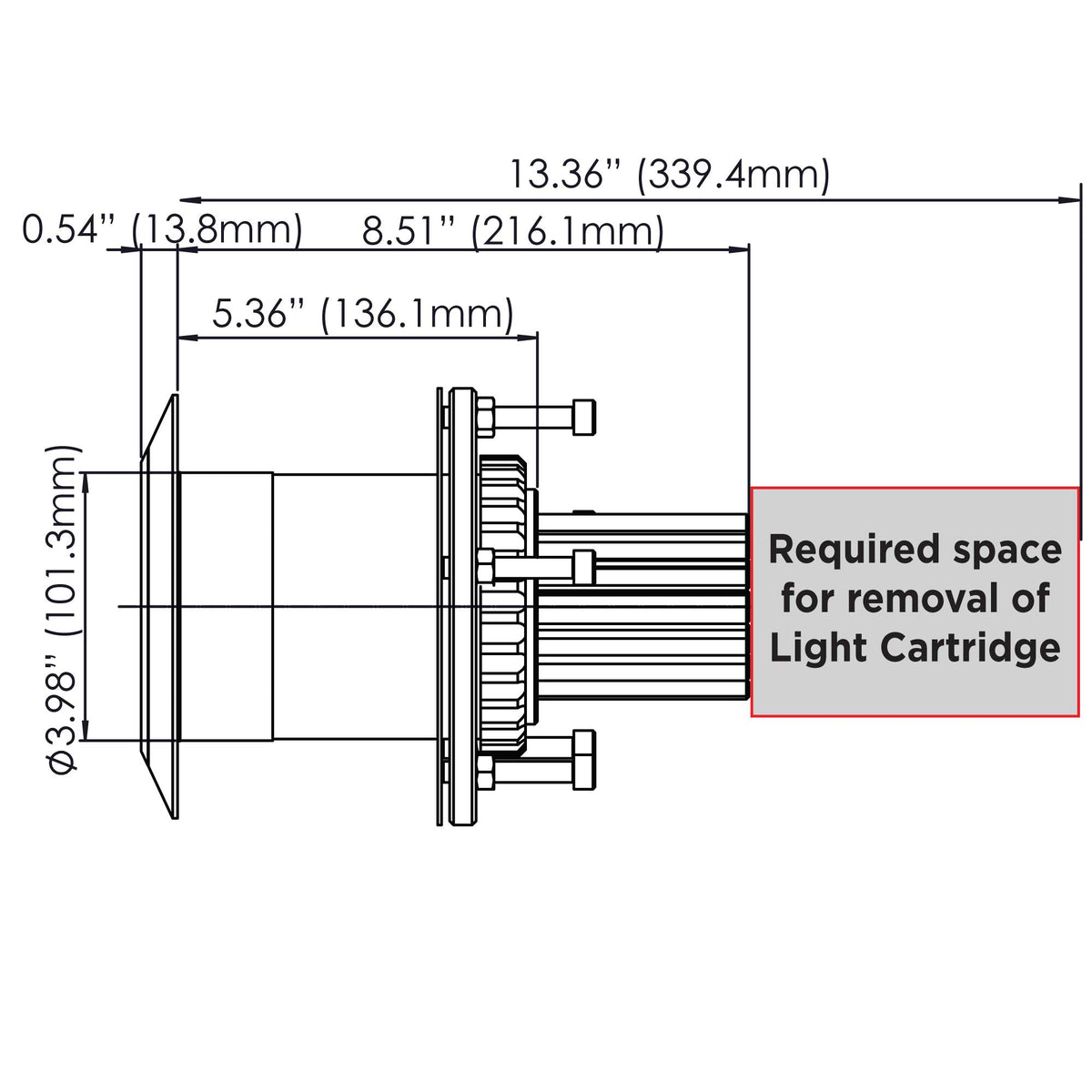 Ocean LED - Pro Series 2010 XFM HD Gen2 Underwater Light - 9-32V, 7000Lm, Aluminium Bronze