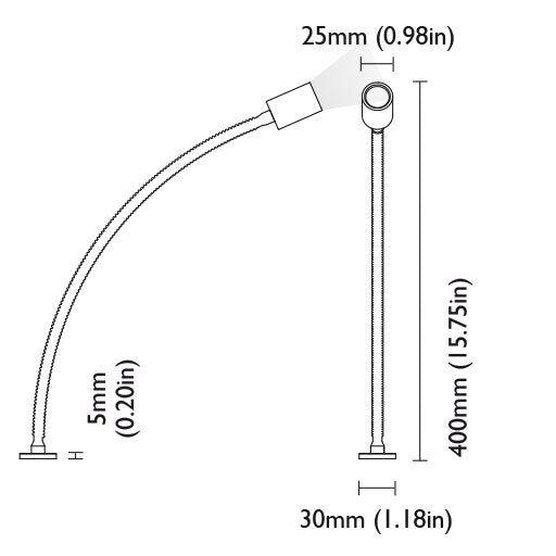 BCM - TINA Touch Reading Light - 3000K, Warm White, Gold (BCM2163K-I-6)