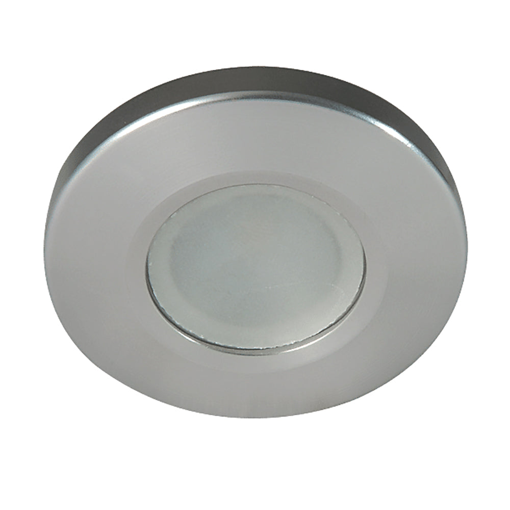 Lumitec Orbit Flush Mount LED Down Light, White/Blue Dimming, Brushed Finish, 10-30V, IP67