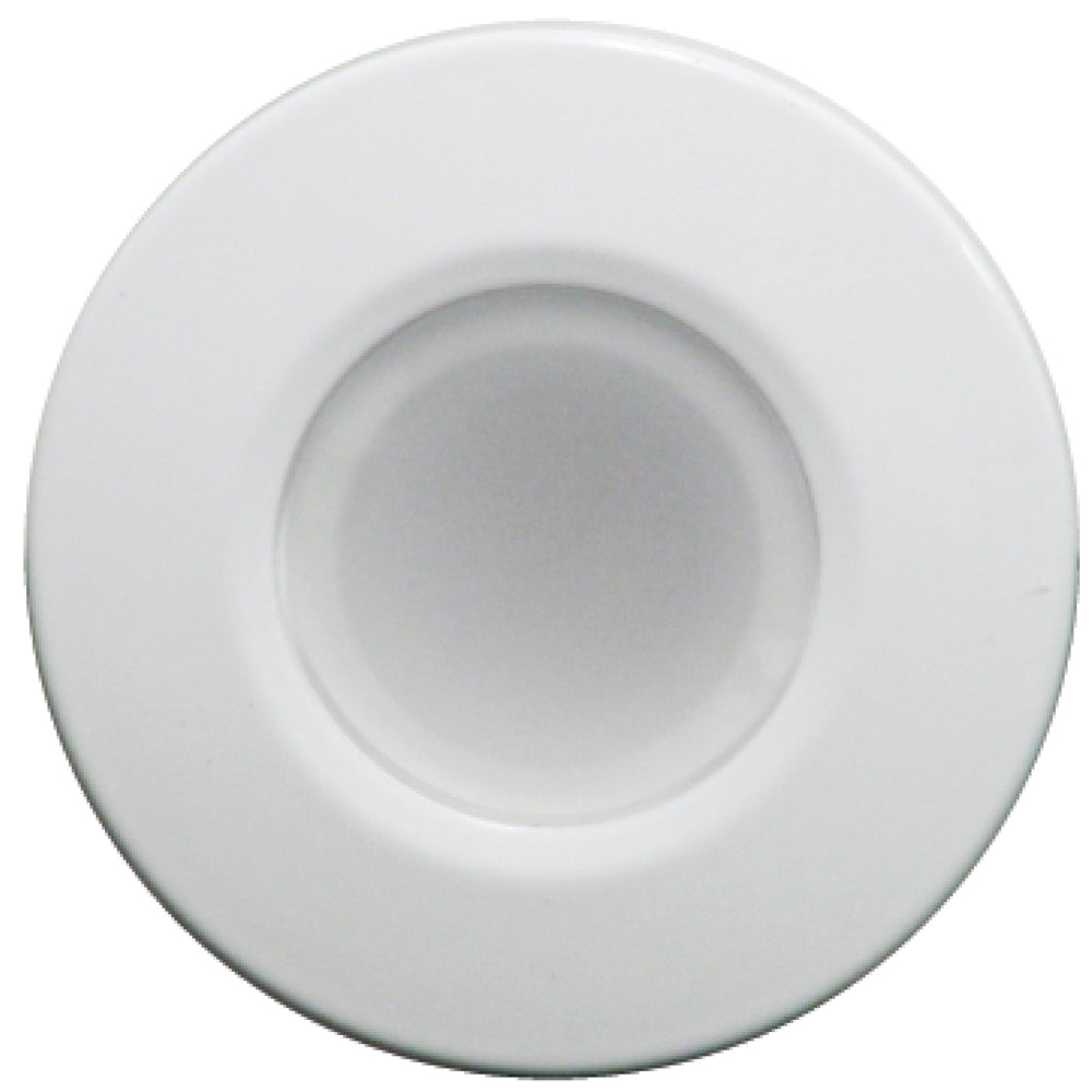 Lumitec Orbit Flush Mount LED Downlight, Blue/White Dimming, White Finish, 10-30V, IP67