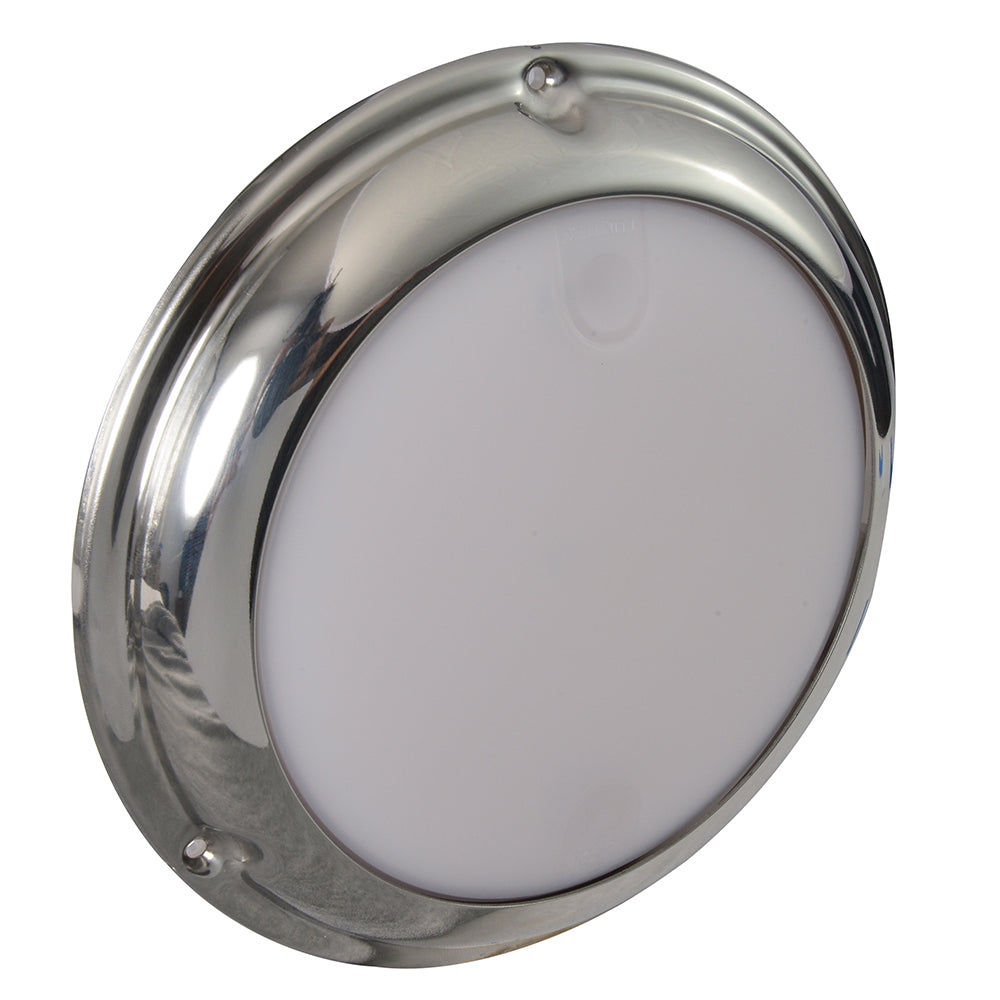 Lumitec TouchDome LED Dome Light, Touch Control, Two-Color, Dimmable, 10-30V, IP67, Stainless Steel