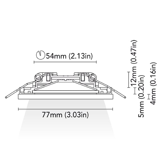 BCM - Aspen 77 Downlight - 2W, 3000K Warm White, 8-32V, IP66, 215Lm