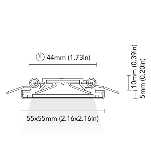 BCM - Charlotte 55 Downlight - 1.5W, 3000K Warm White, 8-32V, IP66, 88Lm