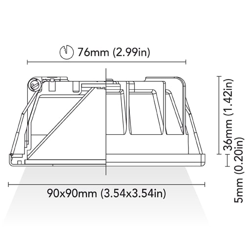 BCM - Miami 90 Downlight - 6W, 3000K Warm White, 8-32V, IP66, 260Lm