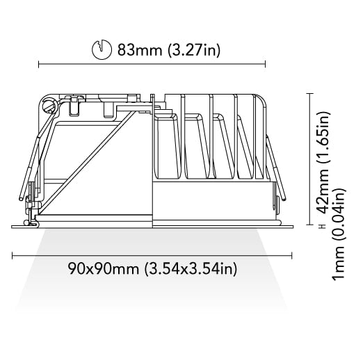 BCM - Seattle 90 Downlight - 6W, 3000K Warm White, 8-32V, IP66, 356Lm