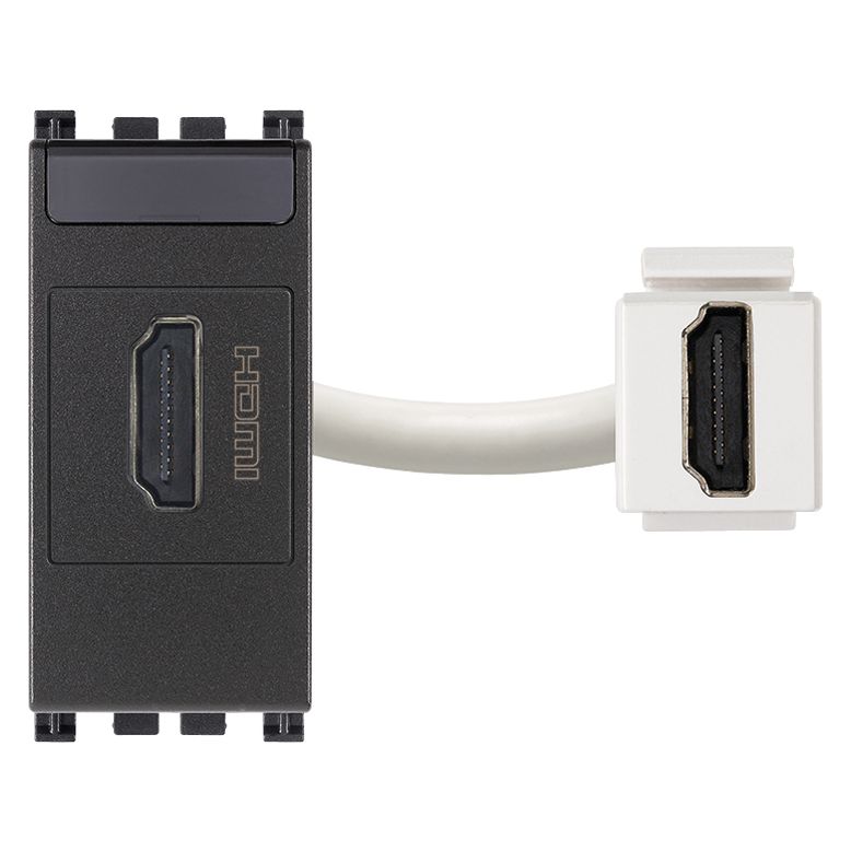 Vimar Arké HDMI 2.1b Outlet, IP20, Keystone Fixing, Flush Mount