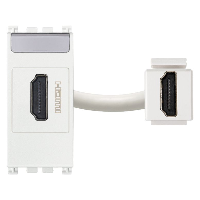 Vimar Arké HDMI 2.1b Outlet, IP20, Keystone Fixing, Flush Mount