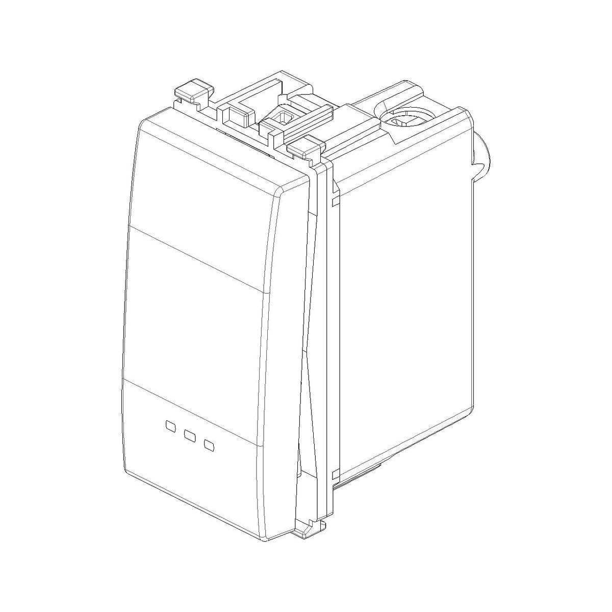 Vimar Eikon 1-Way Switch, 16AX 250V, Lightable, Replaceable Button