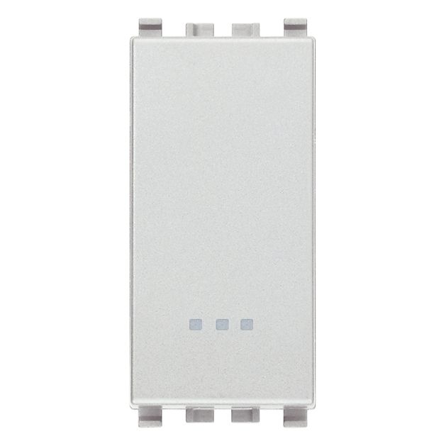 Vimar Eikon 1P NC Push Button, 10A, 250V, Lightable, Replaceable Button, IP40