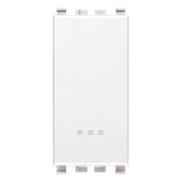 Vimar Eikon 1P NC Push Button, 10A, 250V, Lightable, Replaceable Button, IP40