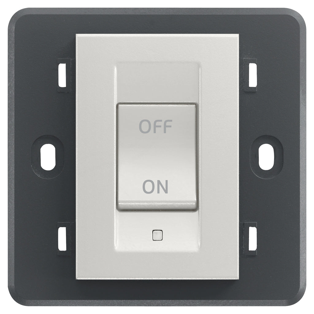 Vimar Eikon 2P 32A 1-Way Switch, For British Standard Mounting Boxes, 250V, 3-Module, IP40