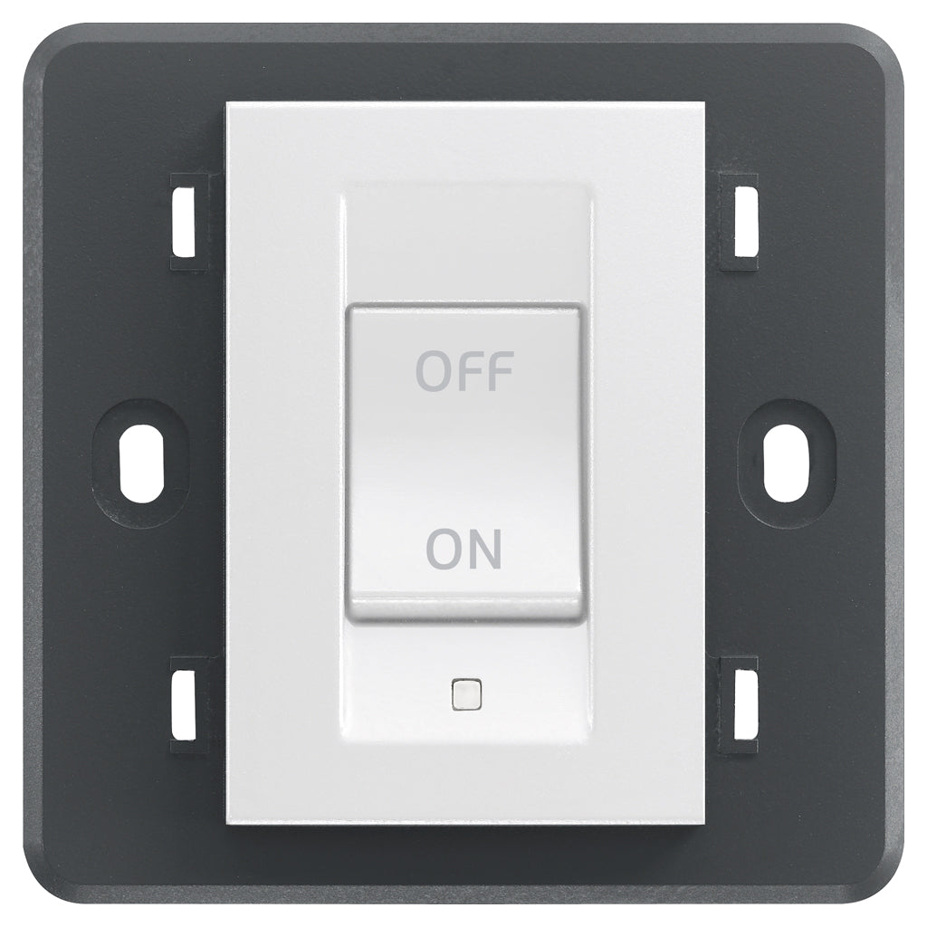 Vimar Eikon 2P 32A 1-Way Switch, For British Standard Mounting Boxes, 250V, 3-Module, IP40