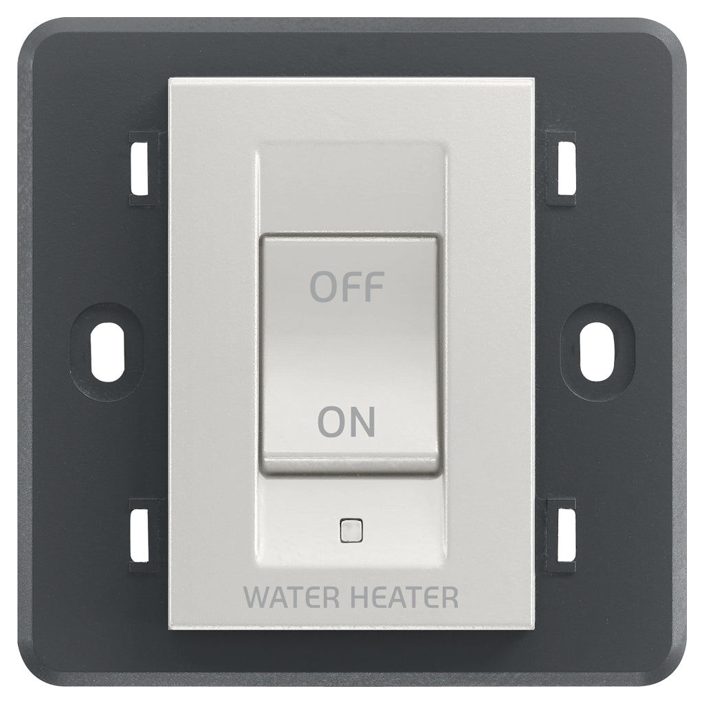 Vimar Eikon 2P 32A 1-Way Switch, For British Standard Mounting Boxes, 250V, 3-Module, IP40