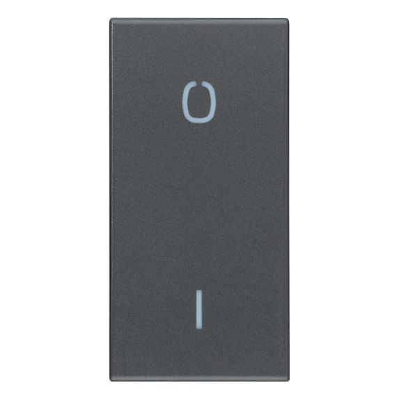 Vimar Eikon 20021 Interchangeable 1-Module Rocker Button Cover, Lightable, IP40