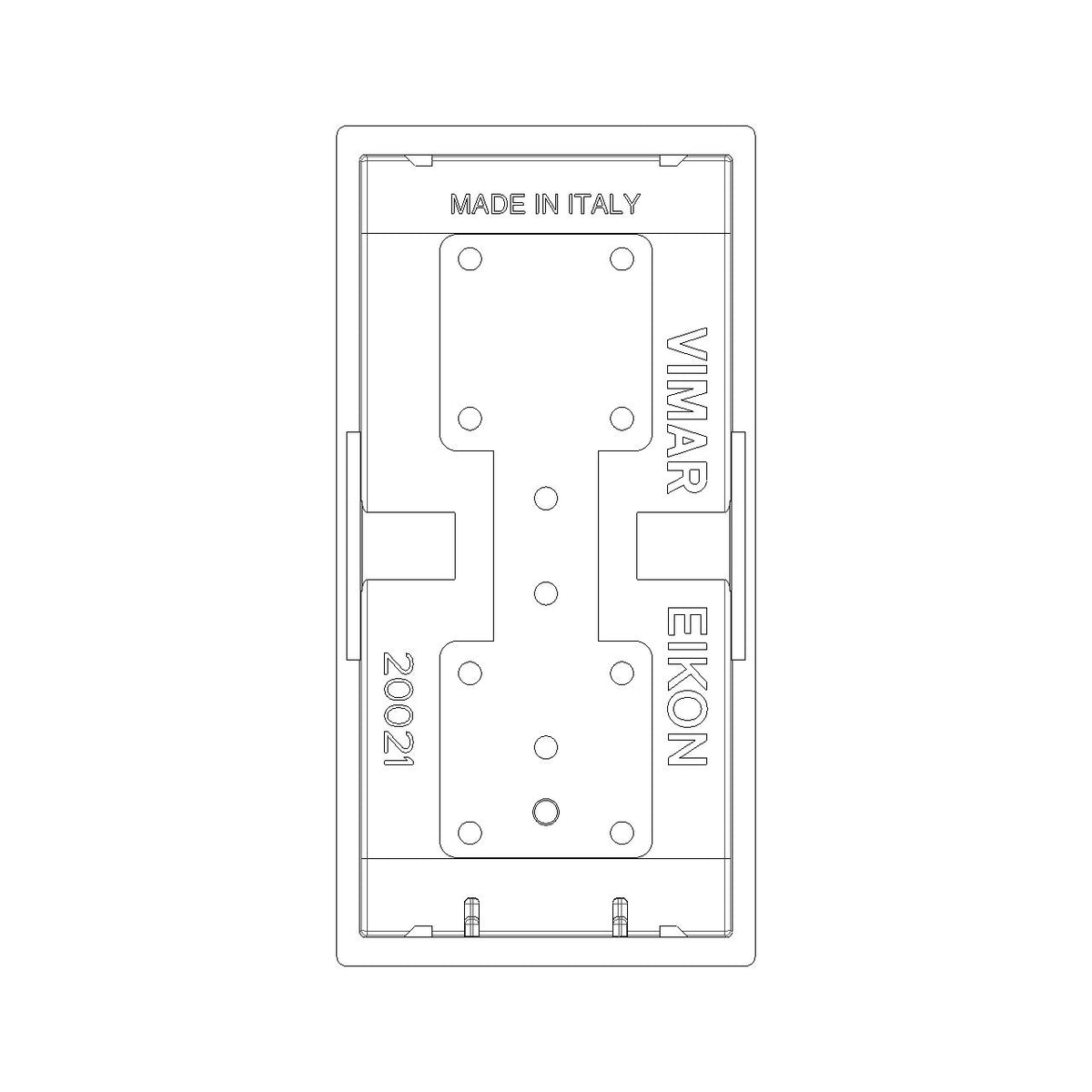Vimar Eikon 20021 Interchangeable 1-Module Rocker Button Cover, Lightable, IP40