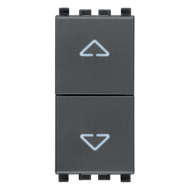 Vimar Eikon Interlocked Push Buttons, NO+NO, 10A, 250V, Directional Arrows