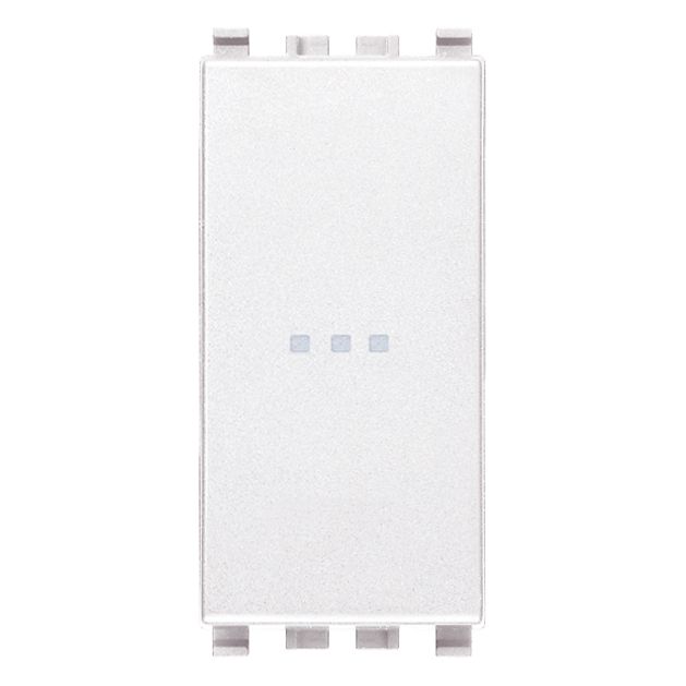 Vimar Eikon Axial 2-Way Rocker Switch, 1P, 16AX, 250V, Lightable, Replaceable Button