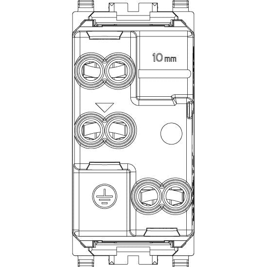 Vimar Eikon Socket Outlet, Italian Standard P17/11, 2P+E, 16A, 250V