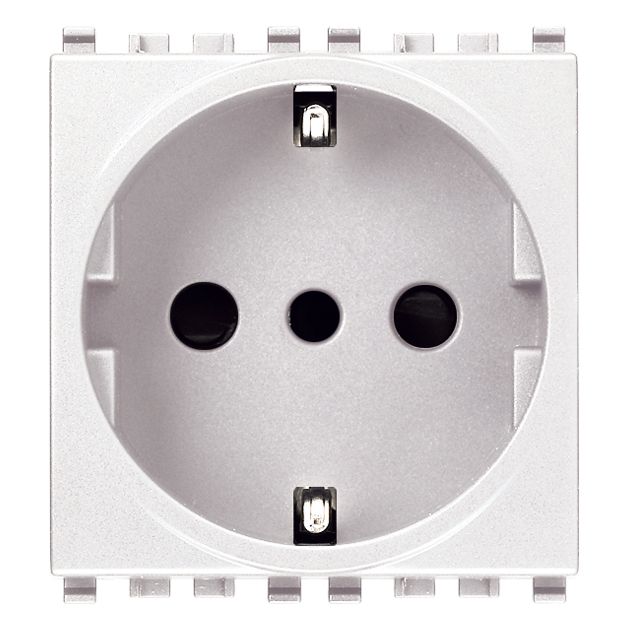Vimar Eikon P30 SICURY Socket Outlet, 2P+E, 16A 250V, 2 Module