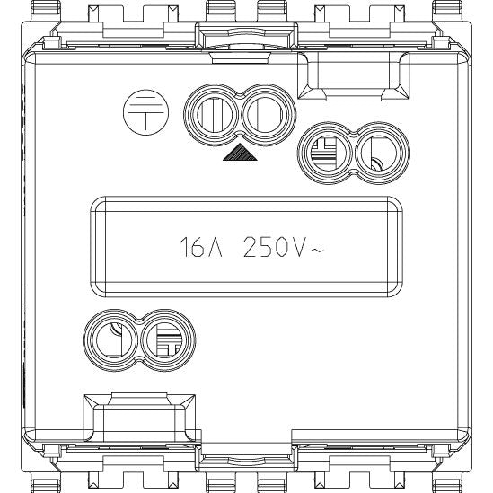 Vimar Eikon P30 SICURY Socket Outlet, 2P+E, 16A 250V, 2 Module