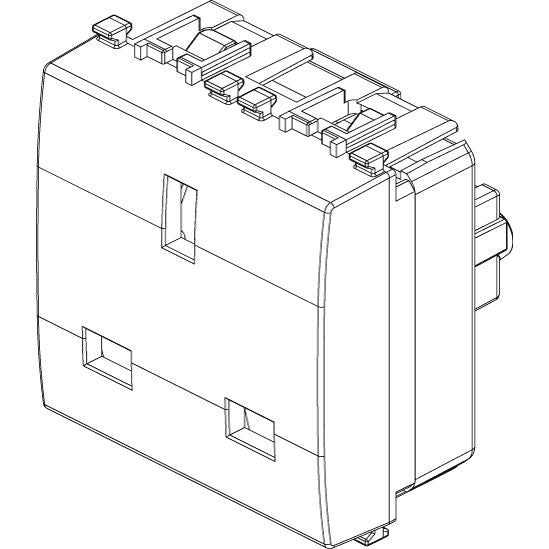 Vimar Eikon English SICURY Socket Outlet, 2P+E, 13A, 250V, 2 Module, IP20